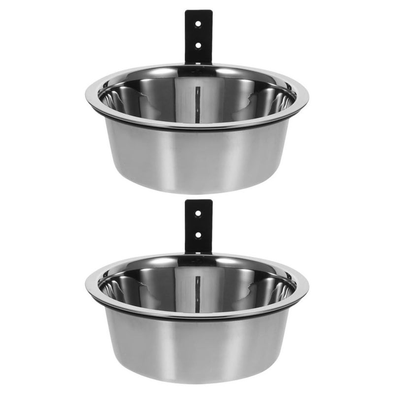 Supvox Elevated Dog Bowl Set Stainless Steel 8 Inch Raised Hanging Feeder - Image 2