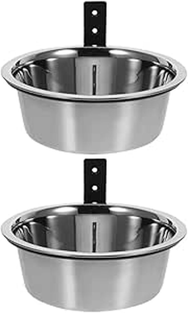 Supvox Elevated Dog Bowl Set Stainless Steel 8 Inch Raised Hanging Feeder - Image 1