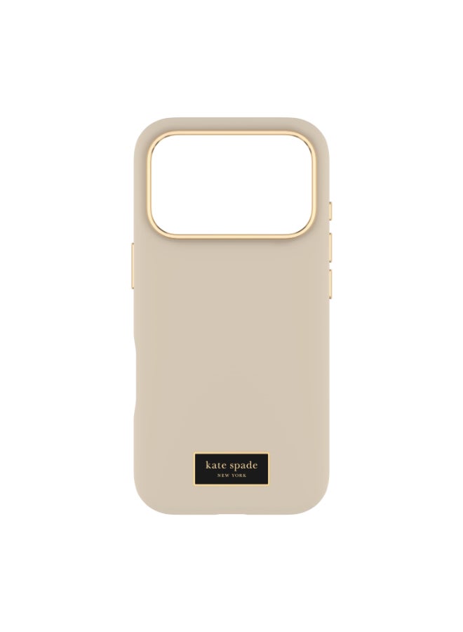 Kate Spade Case w/ Magsafe for Apple iPhone 17 Pro 6.3" | 12-Ft Drop Protection w/ Anti-Scratch Anti Color Fade Coating, Raised Edges, Fashion Case, Wireless Charging - Perfect Beige - Image 1