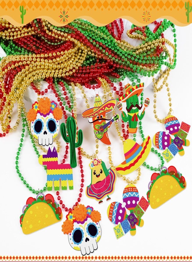 jollylife 36PCS Cinco de Mayo Fiesta Beaded Necklaces Mexican Beads Party Decorations Favors Birthday Supplies - Image 4