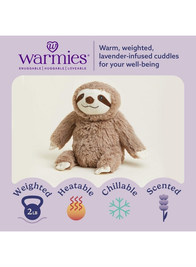Warmies دمى دافئة قابلة للتسخين ووزنها، كسلان - دمية محشوة مدفأة للدفء والراحة - ألعاب محشوة ناعمة لطيفة للأولاد والبنات والرضع والأطفال الصغار - Image 2