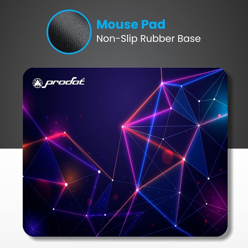 ProDot 5-in-1 Wired Combo Pack | Wired Keyboard + Comfy Optical Mouse + 4 in1 Port USB Hub + USB Type-A to Type-C OTG + Anti-Slip Mouse Pad | for Laptop/Desktop/Windows - Image 5