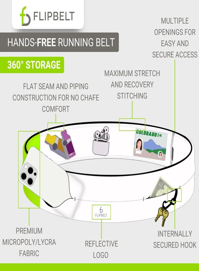 فليب بلت حزام الجري الكلاسيكي FlipBelt، حقيبة خصر للجري للنساء والرجال، شركة أمريكية - [وردي فاتح] - [متوسط]، وردي فاتح، متوسط - Image 4