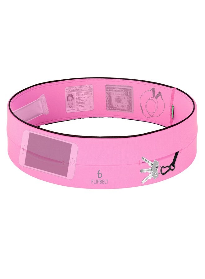 فليب بلت حزام الجري الكلاسيكي FlipBelt، حقيبة خصر للجري للنساء والرجال، شركة أمريكية - [وردي فاتح] - [متوسط]، وردي فاتح، متوسط - Image 1