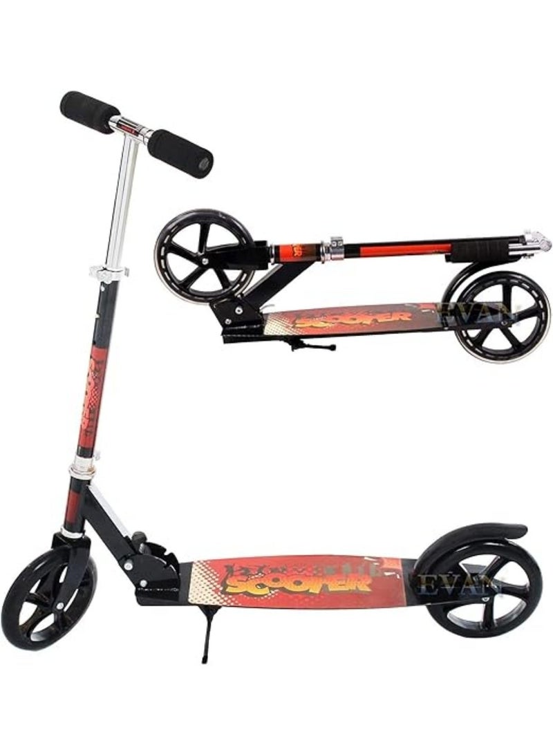 ALSAEED A Scooter for Children and Adults with Adjustable Height and Large wheels. A Smooth Ride and Foldable It Can Be Carried Anywhere. It is the Best Gift for your Child. Multi-color. - Image 4