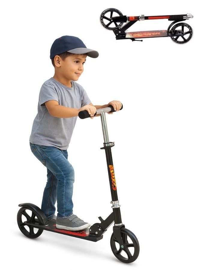 ALSAEED A Scooter for Children and Adults with Adjustable Height and Large wheels. A Smooth Ride and Foldable It Can Be Carried Anywhere. It is the Best Gift for your Child. Multi-color. - Image 3
