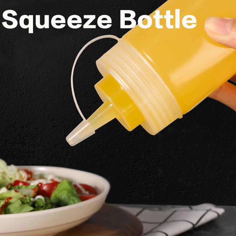 Anyumocz 12 Pack 8 oz Plastic Squeeze Bottles Multipurpose Squirt Bottles for Ketchup,Condiments,BBQ Sauce,Dressing,Barbecue,Grilling,Crafts,Syrup and More - Image 5