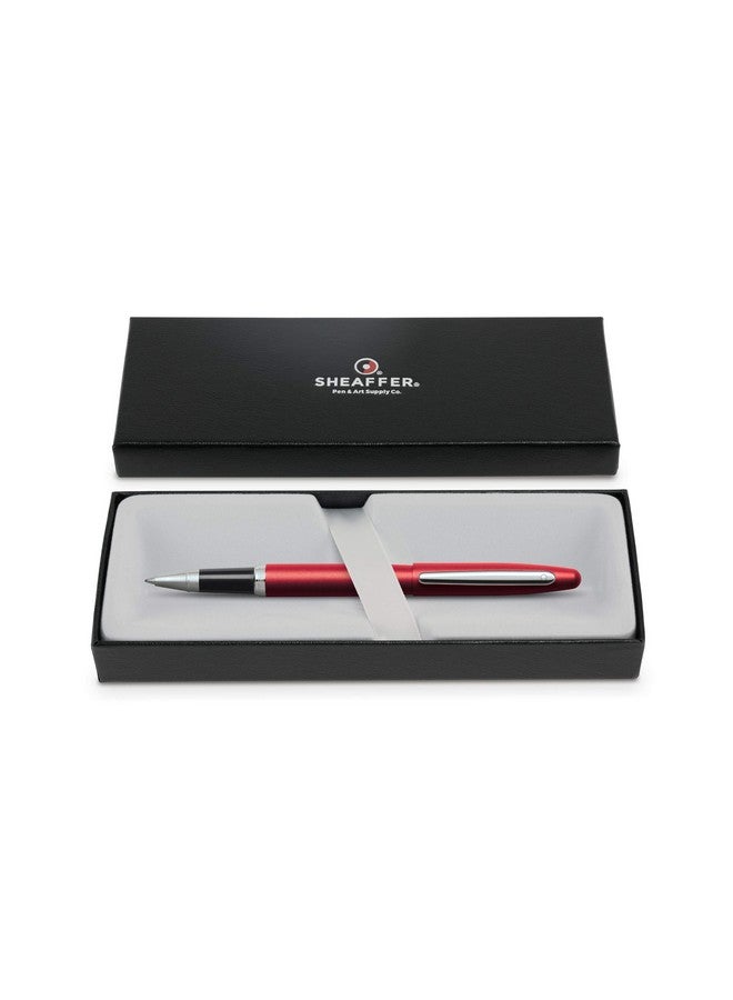 Sheaffer 9403 VFM Rollerball Pen Excessive Red With Chrome Trim | Premium Red Pen - Image 3