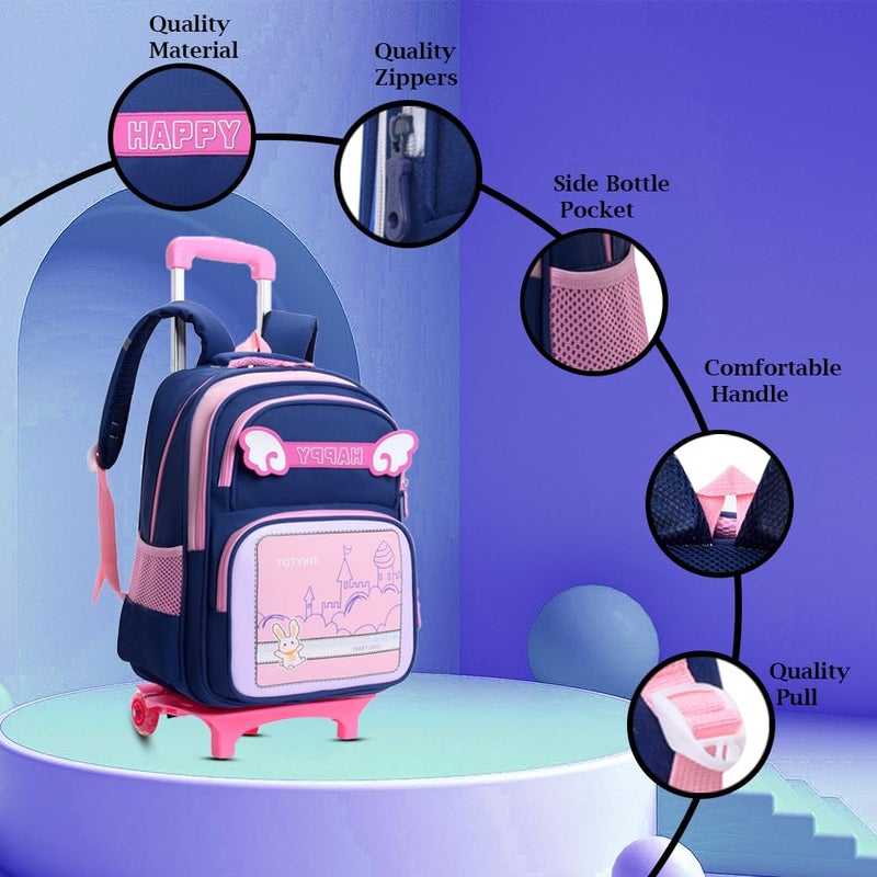 Tinytot Store 22 Litre 17-Inch Waterproof Large School Bag for Boys & Girls, Kids School Bag, School Backpack for Girls and Boys, for Kids, Ideal for Children with Trolley, SB239T - Image 2