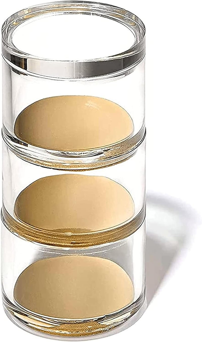 OfficeGoods Acrylic & Gold 3 Tier Organizer – Functional & Elegant Accessory Designed for Your Desk Office or Home – Great Spot for All Your Little Bits (Gold/Round) - Image 1
