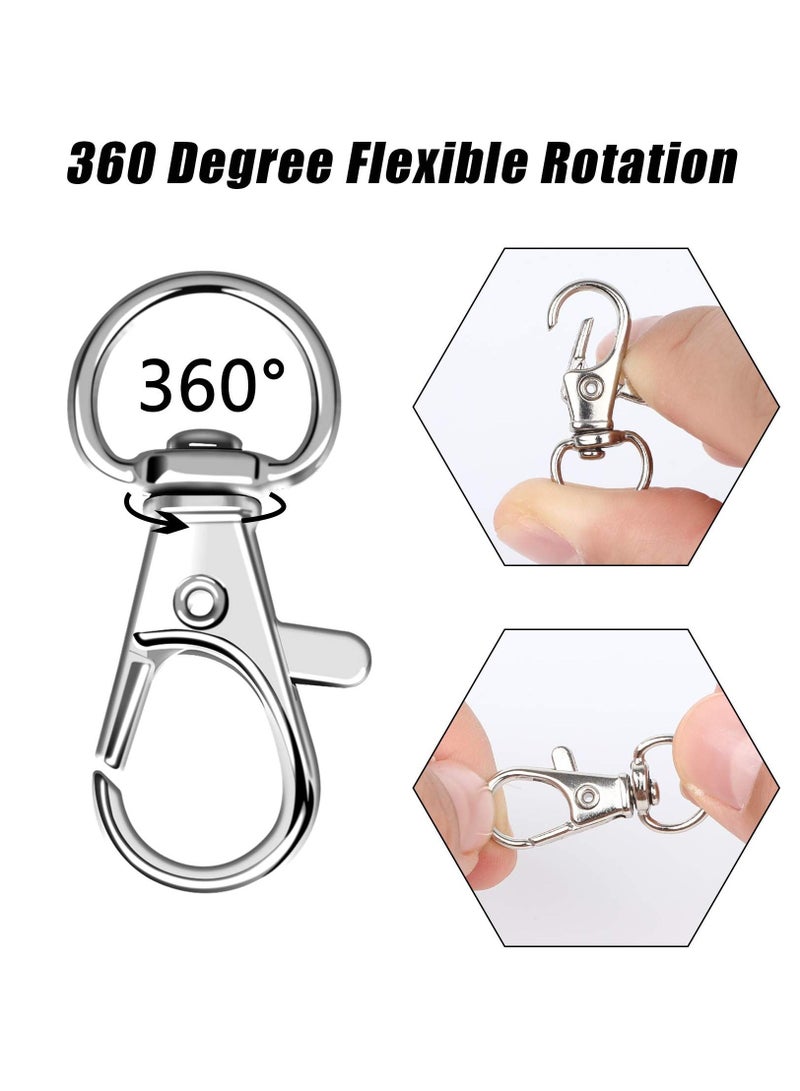 KASTWAVE 100 PCS Swivel Snap Hooks with Key Rings 50 Pcs Key Chain Clip Hooks and 50Pcs Key Rings Lanyard Lobster Claw Clasps for Keychains Jewelry Art Crafts - Image 5