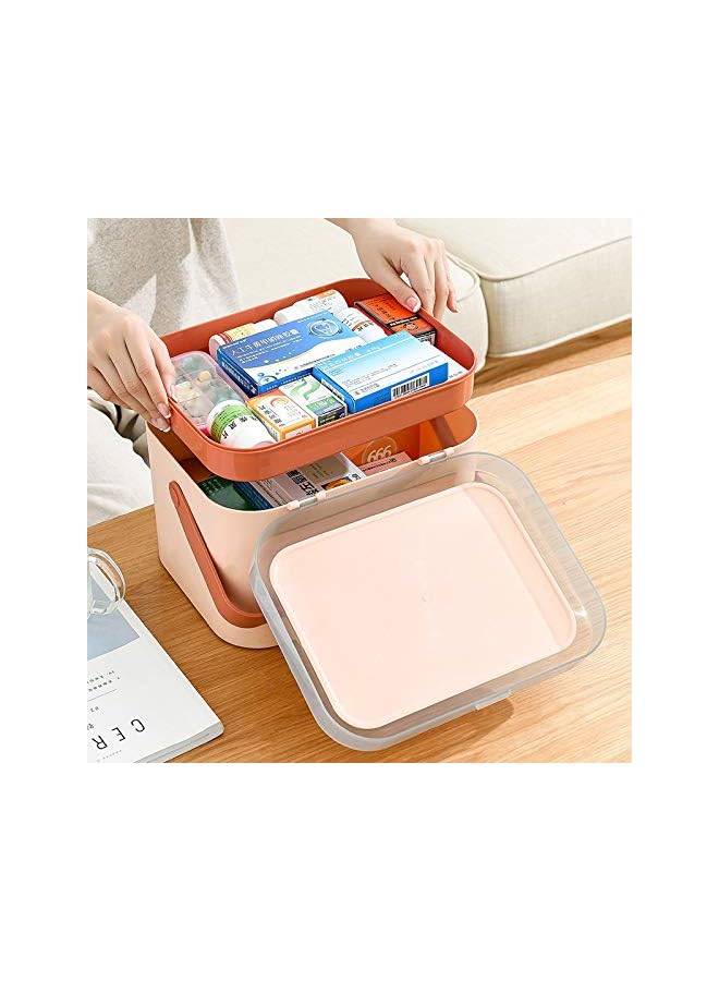 vesus Home Medicine Box Portable Large First Aid Box Household Plastic Multi-Layer Medicine Storage Box with Handle Toys Storage Organizer - Image 3
