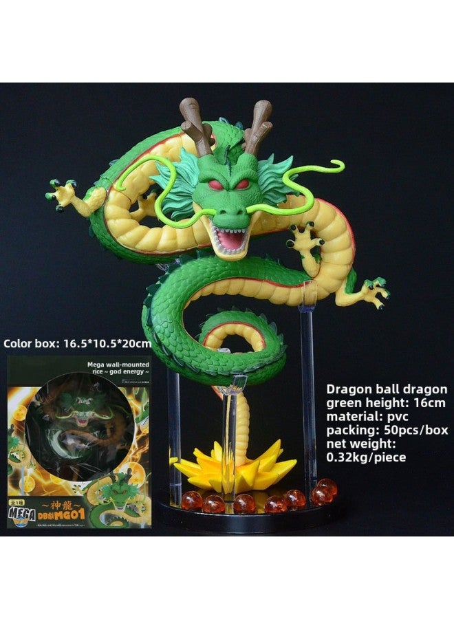 Dragon Ball Super Premium Resin Figurine LED Light Mountain Background Display Model Collectible Gift For Adult Fans-Color:Golden Dragon  - Image 2