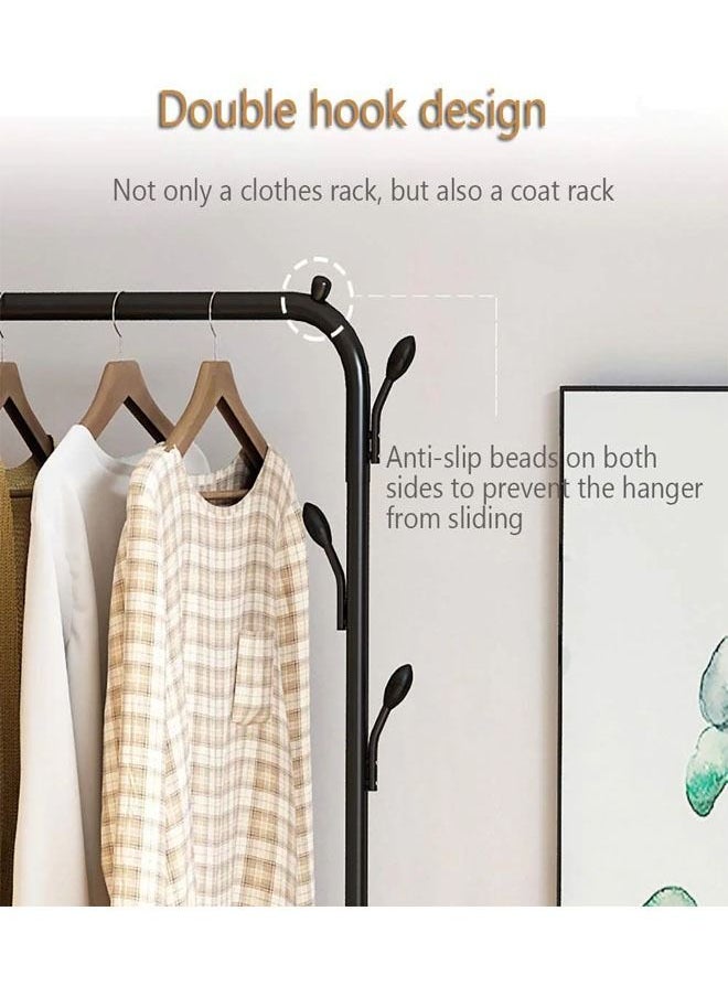 NKX 2-Tier Stainless Steel Shoes Rack and Coat Hanging Stand for Home  - Image 3