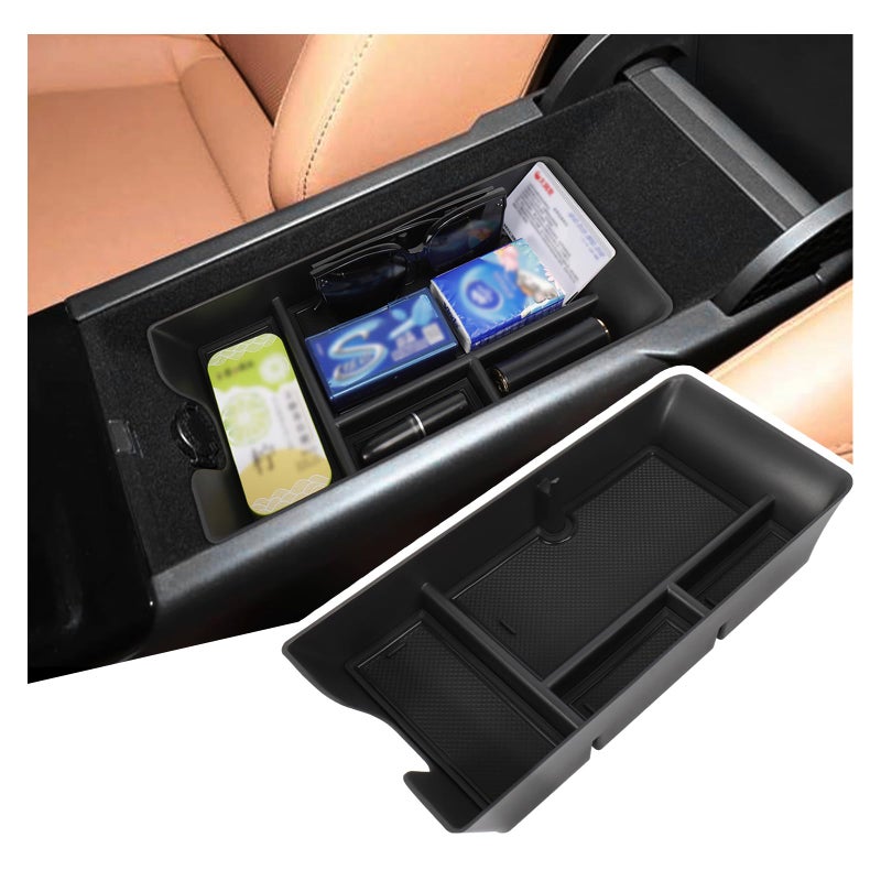 Sinminou Center Console Organizer Compatible with 2025 Camry Accessories, Armrest Storage Box Glove Organizer Tray Secondary Insert with Coin and Sunglasses Holder - Image 2