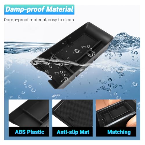 Sinminou Center Console Organizer Compatible with 2025 Camry Accessories, Armrest Storage Box Glove Organizer Tray Secondary Insert with Coin and Sunglasses Holder - Image 5