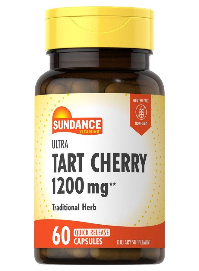 Sundance Tart Cherry Capsules 1200mg | 60 Count | Traditional Herb | Non-GMO and Gluten Free Suplement - Image 1