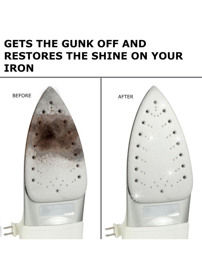 Cadie عصا تنظيف قاع المكواة بالبخار تزيل تراكم النشا والغراء المنصهر من المكواة الساخنة تقضي على البقايا اللاصقة على أي قاعدة مكواة في السوق سهلة الاستخدام 3 عبوات - Image 5