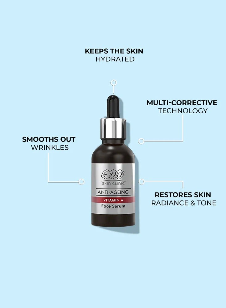 إيفا سيروم فيتامين أ المضاد للشيخوخة للوجه 30 مل - Image 3