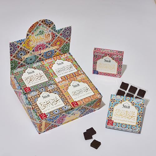 DUKHNI Oud Bakhoor Collection Set by Dukhni |12 Assorted Boxes | 120 pc Bakhoor |Refill Packs | Arabic Incense | Perfect for Prayer time, Ramadan, Eid, Gifts & hampers | Long Lasting - Image 1