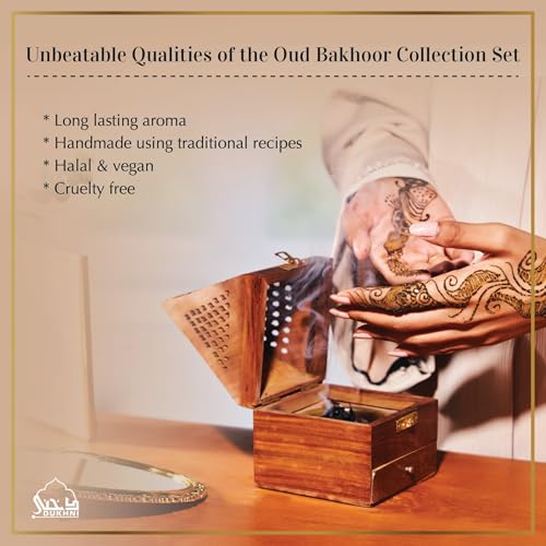 DUKHNI Oud Bakhoor Collection Set by Dukhni |12 Assorted Boxes | 120 pc Bakhoor |Refill Packs | Arabic Incense | Perfect for Prayer time, Ramadan, Eid, Gifts & hampers | Long Lasting - Image 3