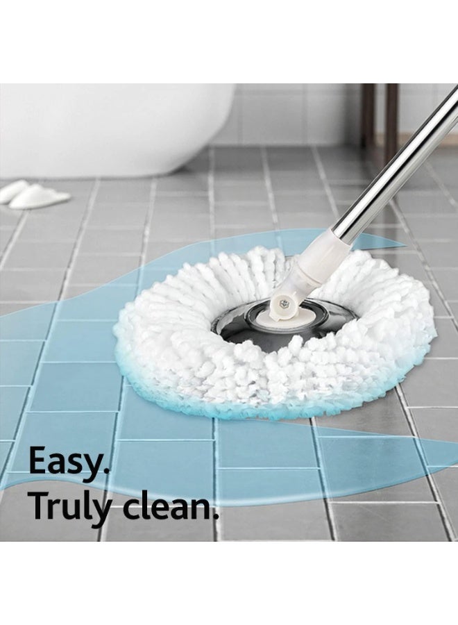 Spin Mop & Bucket Set 360° - Stainless Steel Wringer System, Microfiber Mop Head, Adjustable Handle, Easy Wring Hands-Free Cleaning for Home Kitchen Bathroom Floors - Image 5