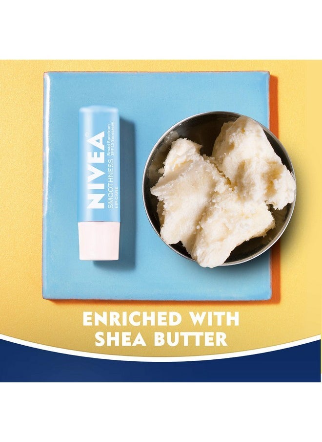Nivea - NIVEA Smoothness Lip Care SPF 15 Carded, 1 Count, Pack of 6 - Image 1