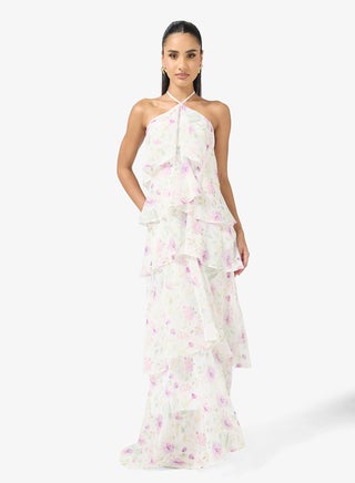 فستان بحمالات عنق مزين بالزهور وطبقات - pzsku/Z98BA5EF770E3BAE490ACZ/45/1760086164/783eee26-c944-44e4-842f-a50cdccc70d7