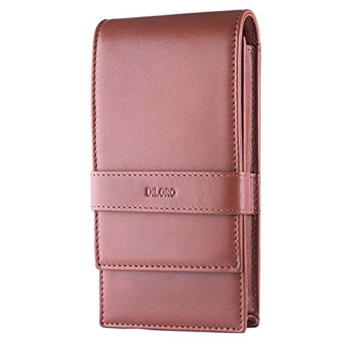 DiLoro Leather Quad Pen Case Pencil Pouch Holder for Four Fountain Ballpoint Rollerball Pens and Pencils (Nappa Bugatti) - Image 3