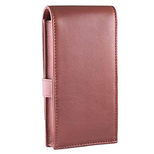 DiLoro Leather Quad Pen Case Pencil Pouch Holder for Four Fountain Ballpoint Rollerball Pens and Pencils (Nappa Bugatti) - Image 4