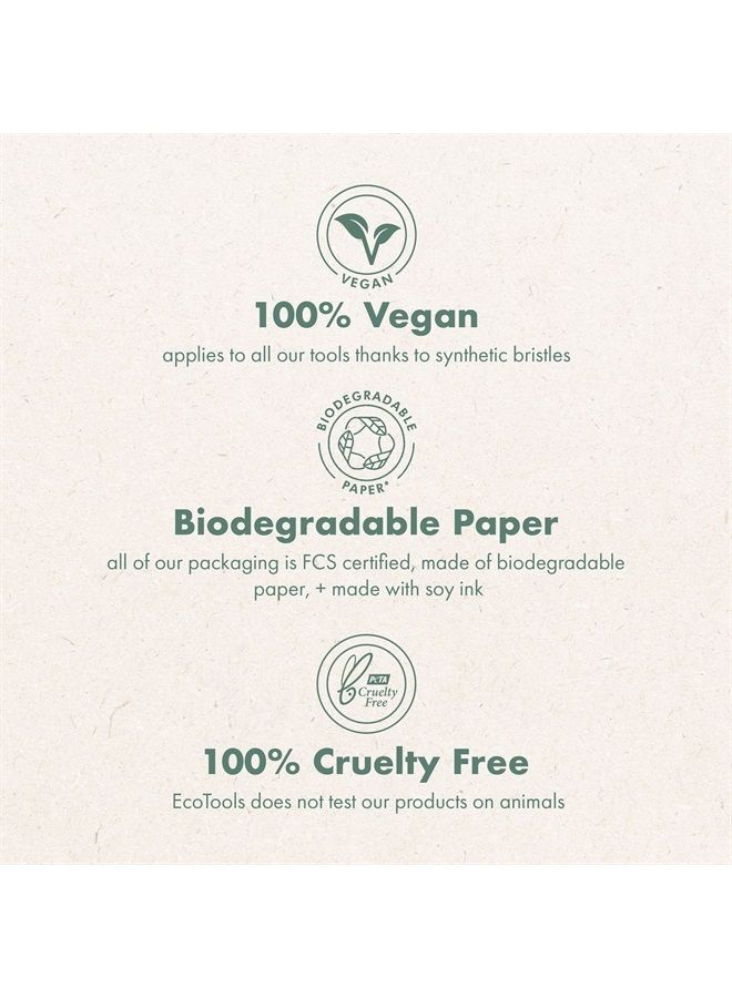 Ecotools إسفنجة استحمام إيكو بوف الرقيقة، إسفنجة استحمام مقشرة ورقيقة مصنوعة من مواد معاد تدويرها، لوفة للاستحمام، بألوان متنوعة، أخضر، أبيض، وردي، ورمادي، 4 قطع (60 جرام لكل منها) - Image 5