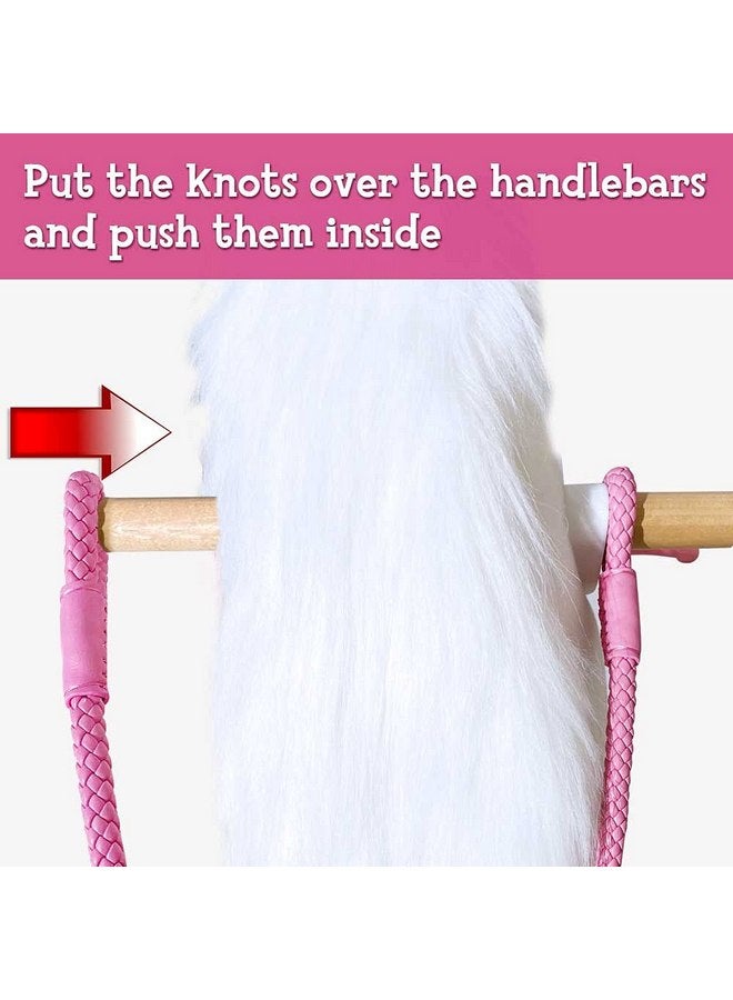 بوني سايكل لجام ركوب الخيل PonyCycle على شكل وحيد القرن باللون الوردي مقاس 5 للطراز U، مقاس 4 للطراز X - Image 4