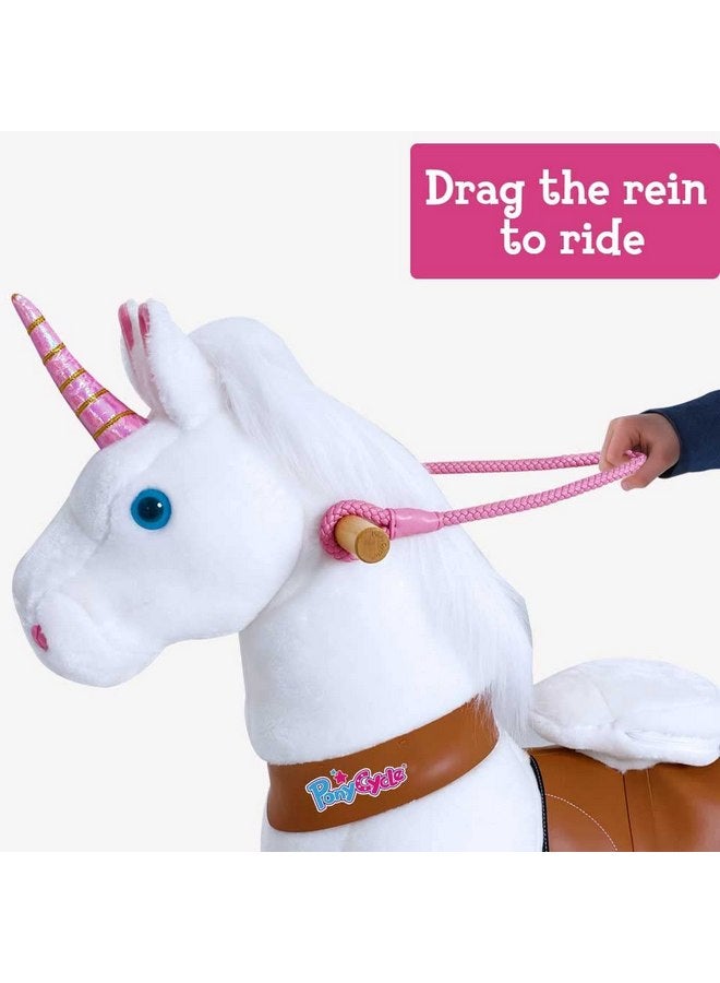 بوني سايكل لجام ركوب الخيل PonyCycle على شكل وحيد القرن باللون الوردي مقاس 5 للطراز U، مقاس 4 للطراز X - Image 3