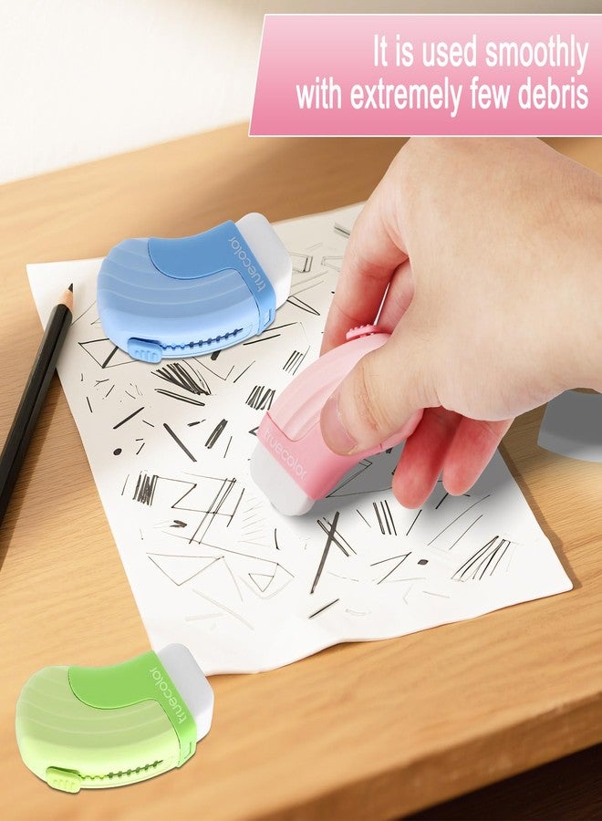 Tmtains 12 Pack Sliding Retractable Eraser 3Pcs Large Push up Mechanical Eraser with 9Pcs Erasers Refills Cute Art Drawing Pencil Erasers for Office Supplies Stationery Christmas Gifts for Boys Girls - Image 3