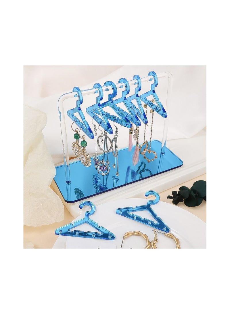 8 pcs Coat Hanger Polymer Clay Soft Pottery Earrings Stand Organizer Hanger Shape Tabletop Jewelry Display Holder for Earring - Image 1