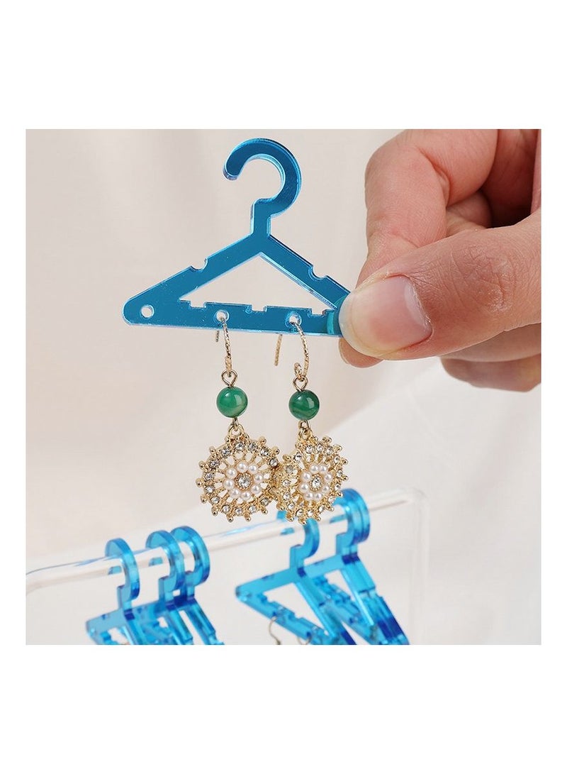 8 pcs Coat Hanger Polymer Clay Soft Pottery Earrings Stand Organizer Hanger Shape Tabletop Jewelry Display Holder for Earring - Image 2