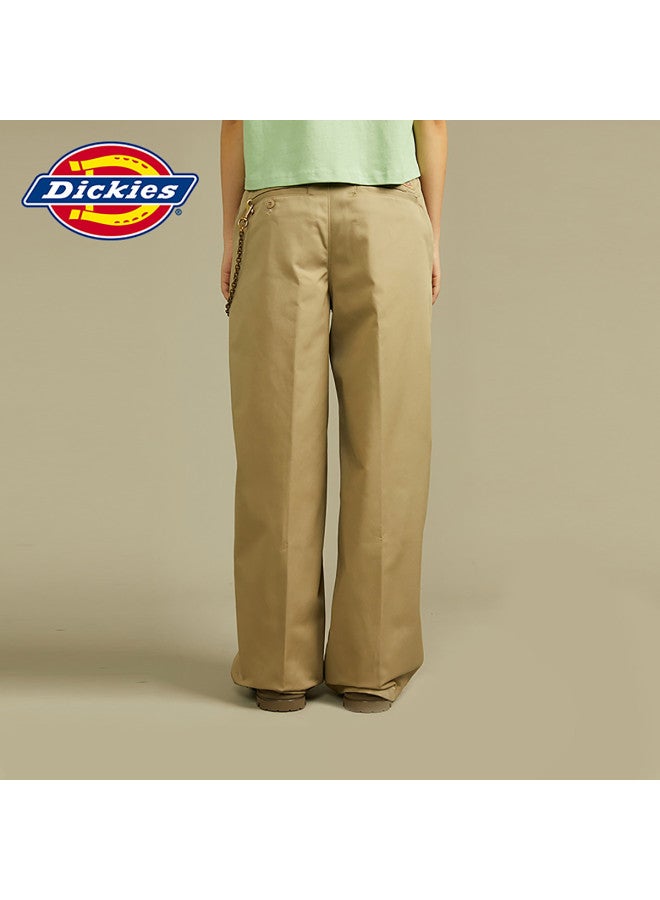 Dickies Women's Solid Color Casual Cargo Wide-leg Pants Dk012317 - Image 4