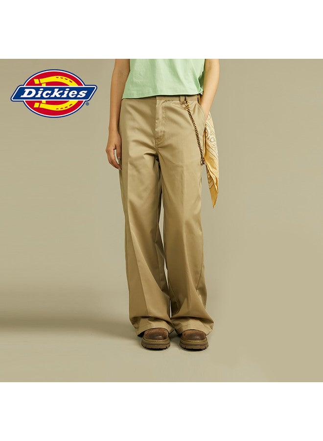 Dickies Women's Solid Color Casual Cargo Wide-leg Pants Dk012317 - Image 2