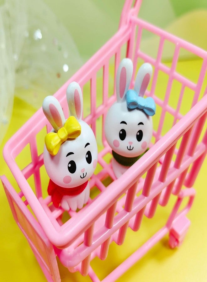Spiaty Resin Cute Bunny Figurines with Colourful Bows and Scarves, Miniature Rabbit Home, Office and Car Dashboard Decorations, Set of 4 - Image 3