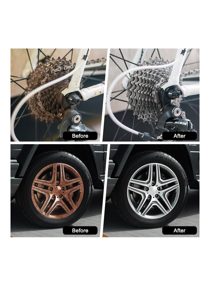 رذاذ مزيل الصدأ للمعادن - مزيل صدأ متعدد الوظائف للسيارات، محول صدأ مائي، منظف مسحوق الحديد، يقضي بسرعة على بقع الصدأ - 100 مل (عبوتان)  - Image 3