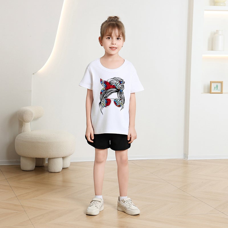 Children'S T-Shirt Short-Sleeved 2025 Crewneck Head Printed Top Loose Casual Half-Sleeved Children'S Wear - Image 5