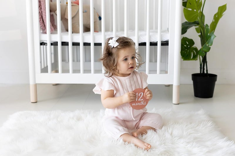 Al Raied ARS® Acrylic Monthly Milestone Photo Cards - Baby’s First Year Photo Prop Discs - Image 4