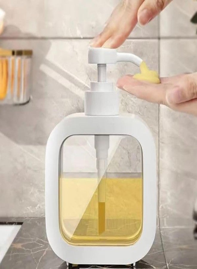 Auraaq Multipurpose Liquid Soap Refillable Plastic Dispenser Hand Wash, Dish Wash, Shampoo for Bathroom and Kitchen 300ml (Pack of 1) Multicolor - Image 2