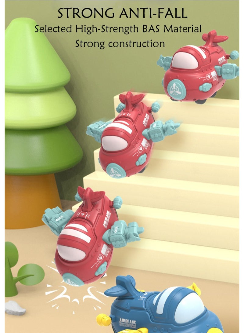 1-Pieces Inertial Taxiing Green Airplane With A Tank Toy, Push And Go Toy Car Set, Inertial Toy Car - Image 5