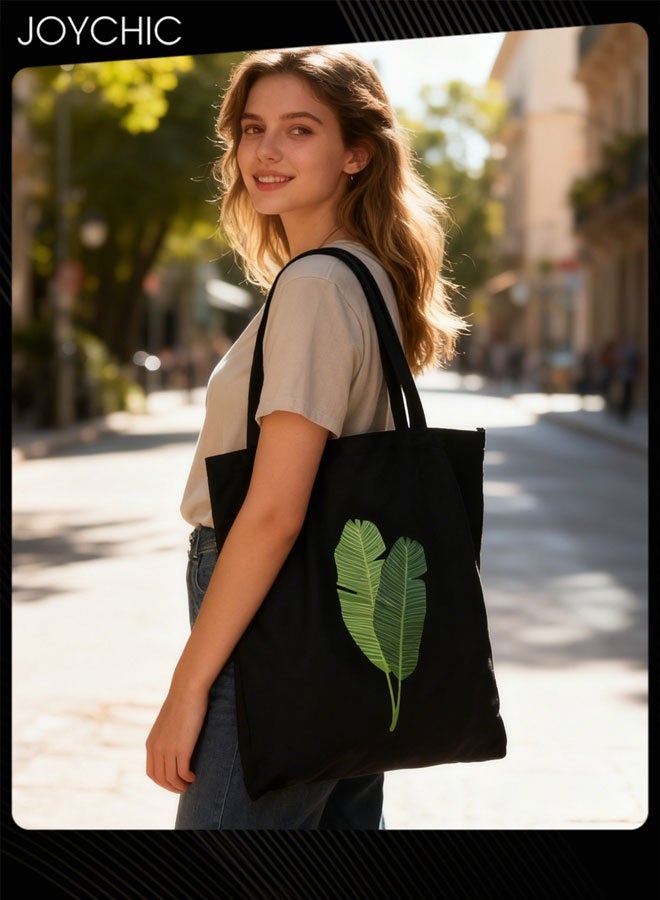 Joychic حقيبة قماش قابلة للطي مطبوعة برسومات سعة كبيرة حقيبة كتف مدرسية خفيفة الوزن حقيبة يومية - Image 1