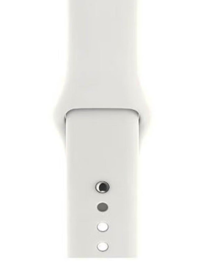 vesus Solid Silicone Replacement Band For Apple Watch Series 5/4/3/2/1 Off White