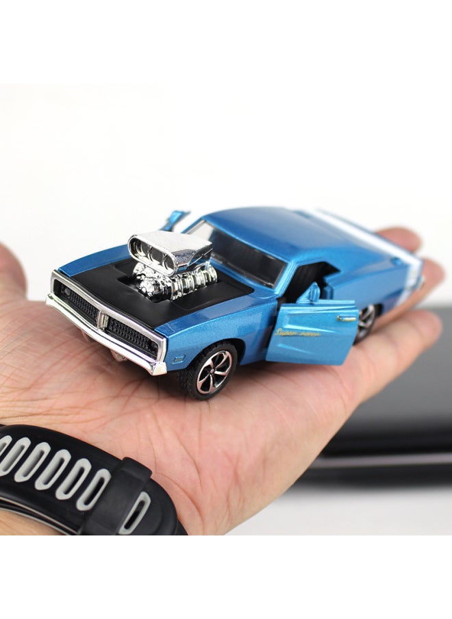 Generic Alloy Car Model Classic Car Car Model Accessories Metal Huili Toys Gift Cake Ornaments-Color:Racing Black  - Image 3