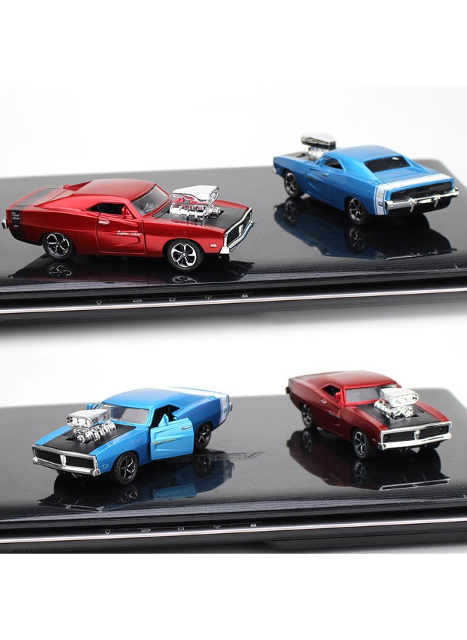 Generic Alloy Car Model Classic Car Car Model Accessories Metal Huili Toys Gift Cake Ornaments-Color:Racing Black  - Image 5