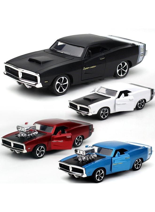 Generic Alloy Car Model Classic Car Car Model Accessories Metal Huili Toys Gift Cake Ornaments-Color:Racing Black  - Image 2
