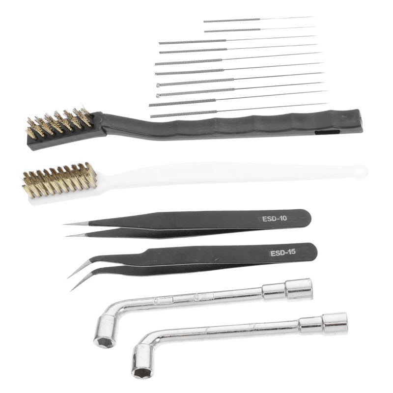 Printer Cleaning Kit with Nozzle Needles Wrench Tweezers Brush for Extruder Maintenance - Image 2